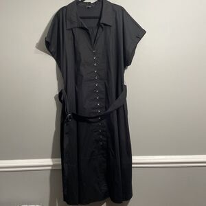 Universal Standard Sandy Dress 26/28 Stretch Poplin Soft Structured Plus Size